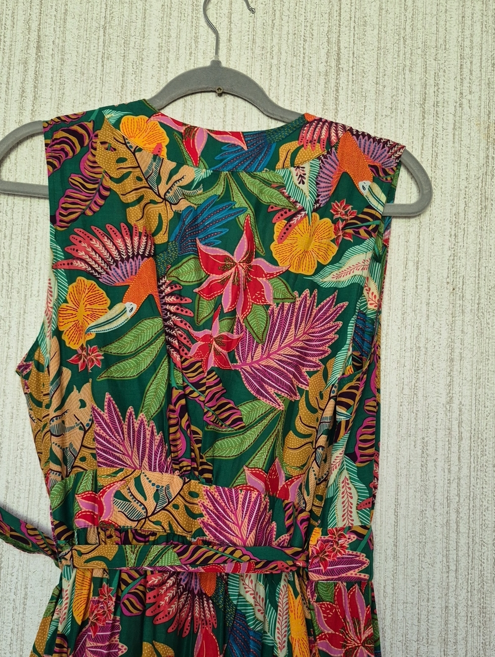 Gibson & Latimer Tropical Floral Wrap Midi Maxi Dress Large New With Tags - Picture 12 of 14